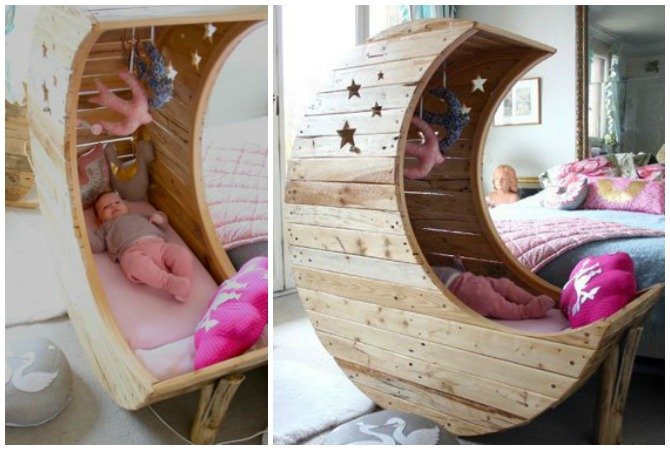 moon shaped baby crib