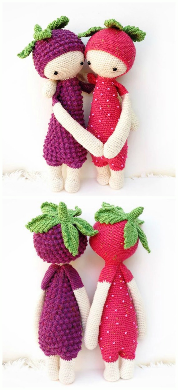 Crochet Berry Doll Amigurumi Free Pattern - #Crochet, #Doll Toys Amigurumi Free Patterns