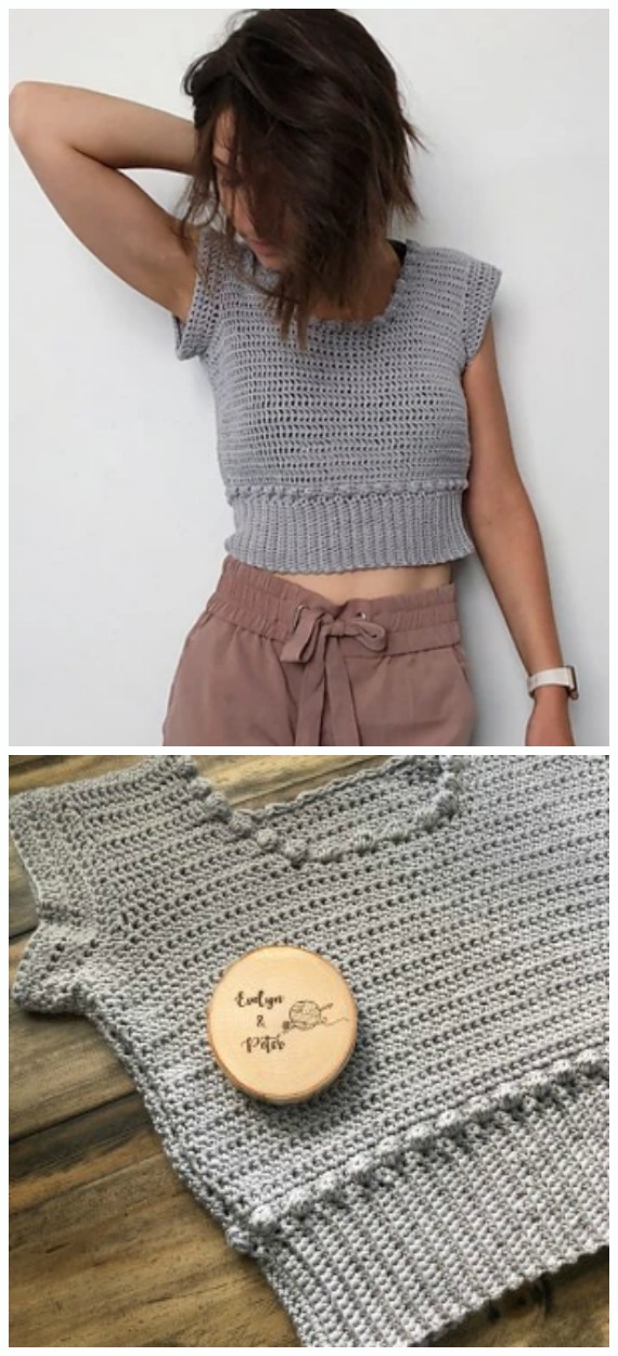 Pattern: The Bobble Crop Top - Evelyn And Peter Crochet