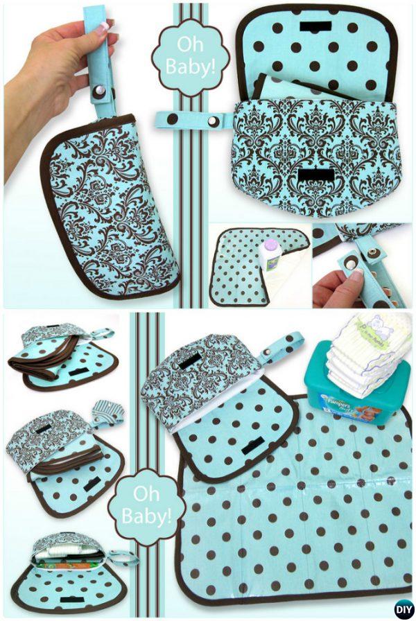 Travel Diaper Clutch Pattern Diaper Wallet Beginner Sewing 