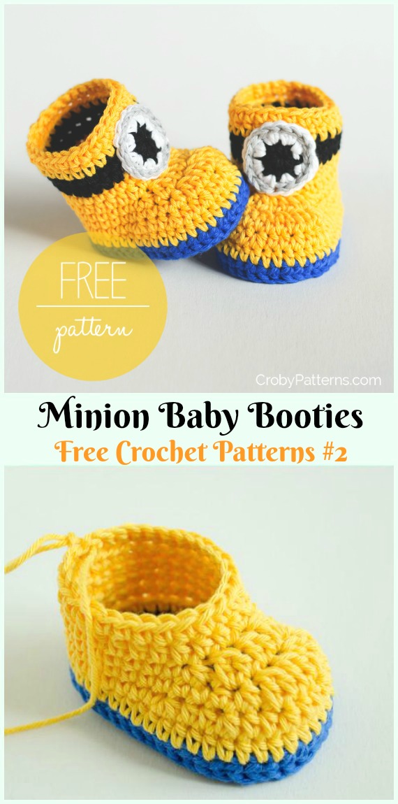 crochet cuffed baby booties free pattern