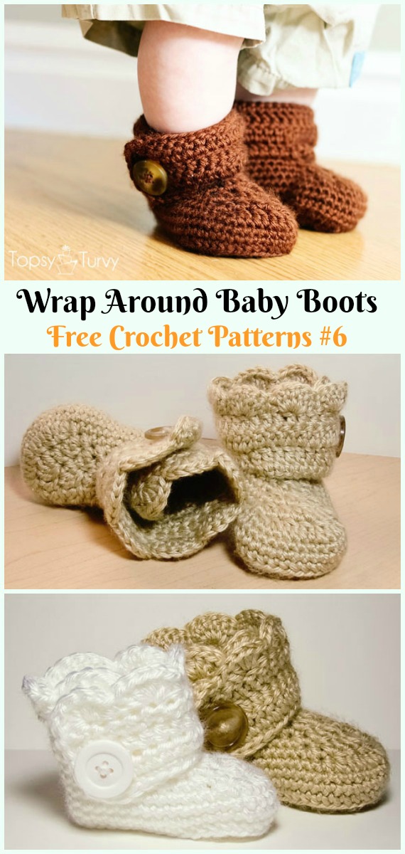 crochet wrap around booties