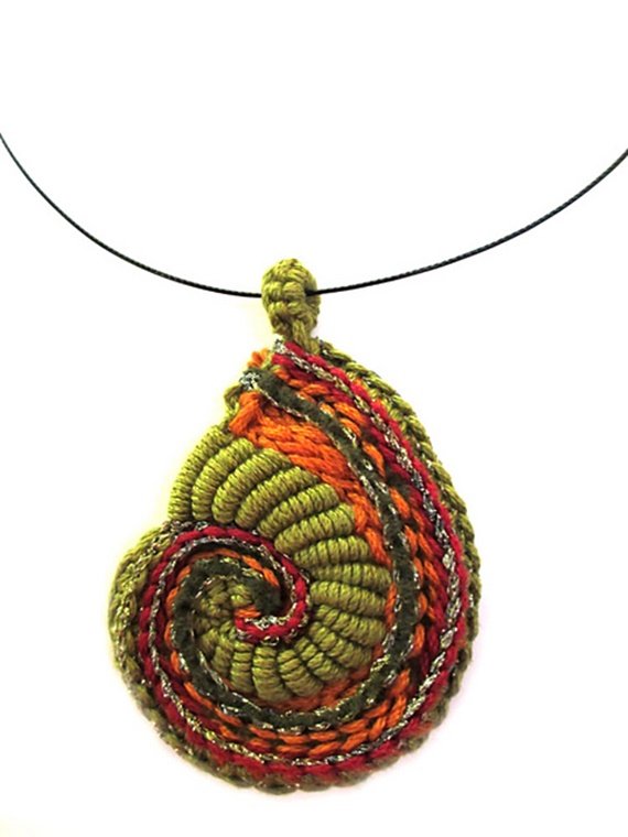 Crochet Bullion Stitch Necklace - Crochet Bullion Stitch Free Patterns