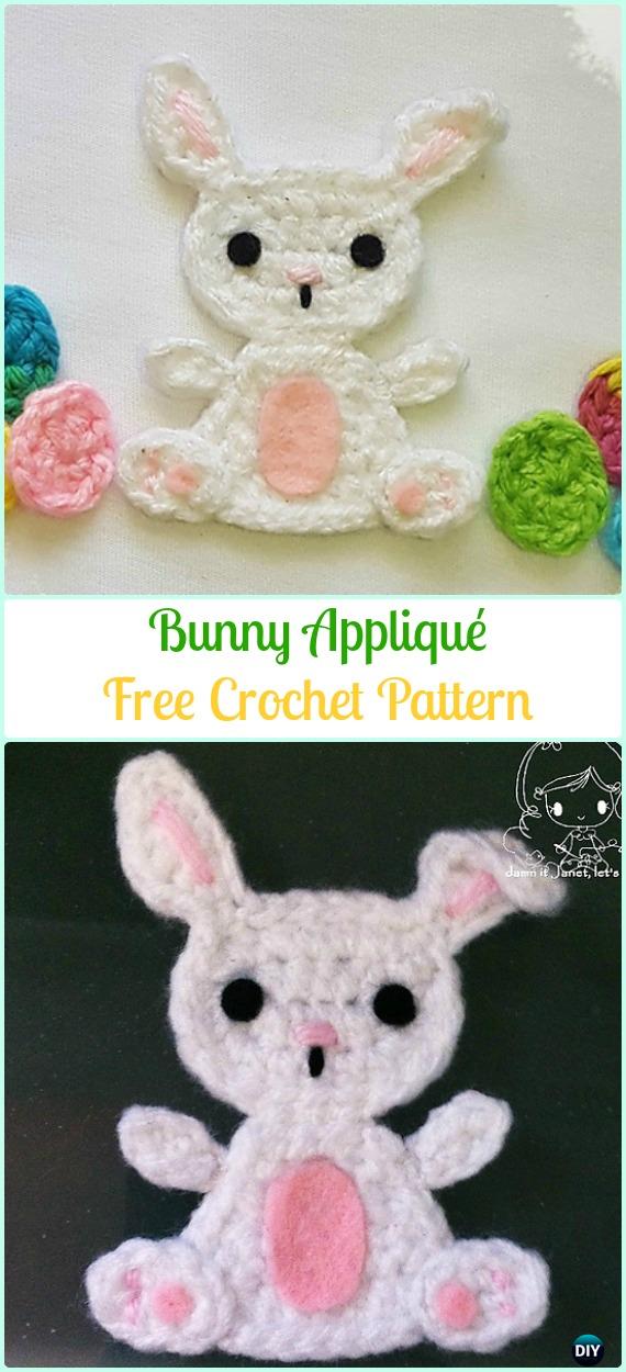 Crochet Bunny Applique Free Patterns