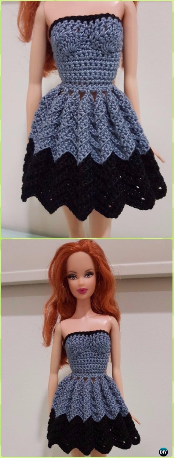 Crochet barbie clothes, Crochet doll dress, Barbie clothes patterns