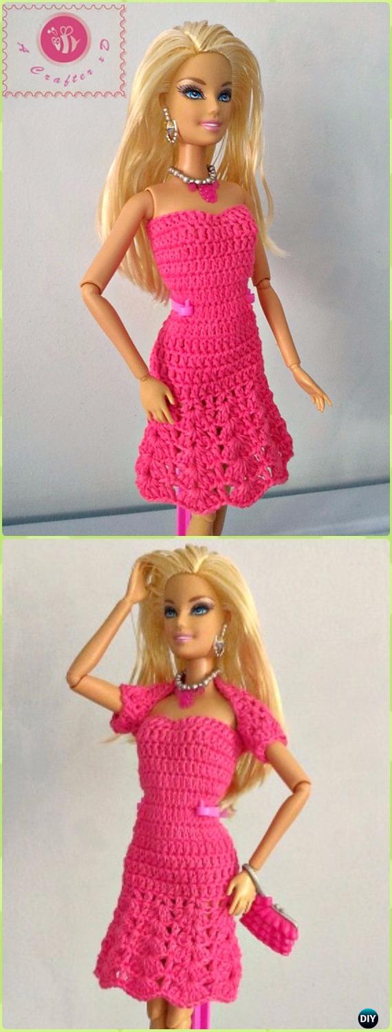 crocheted barbie doll clothes