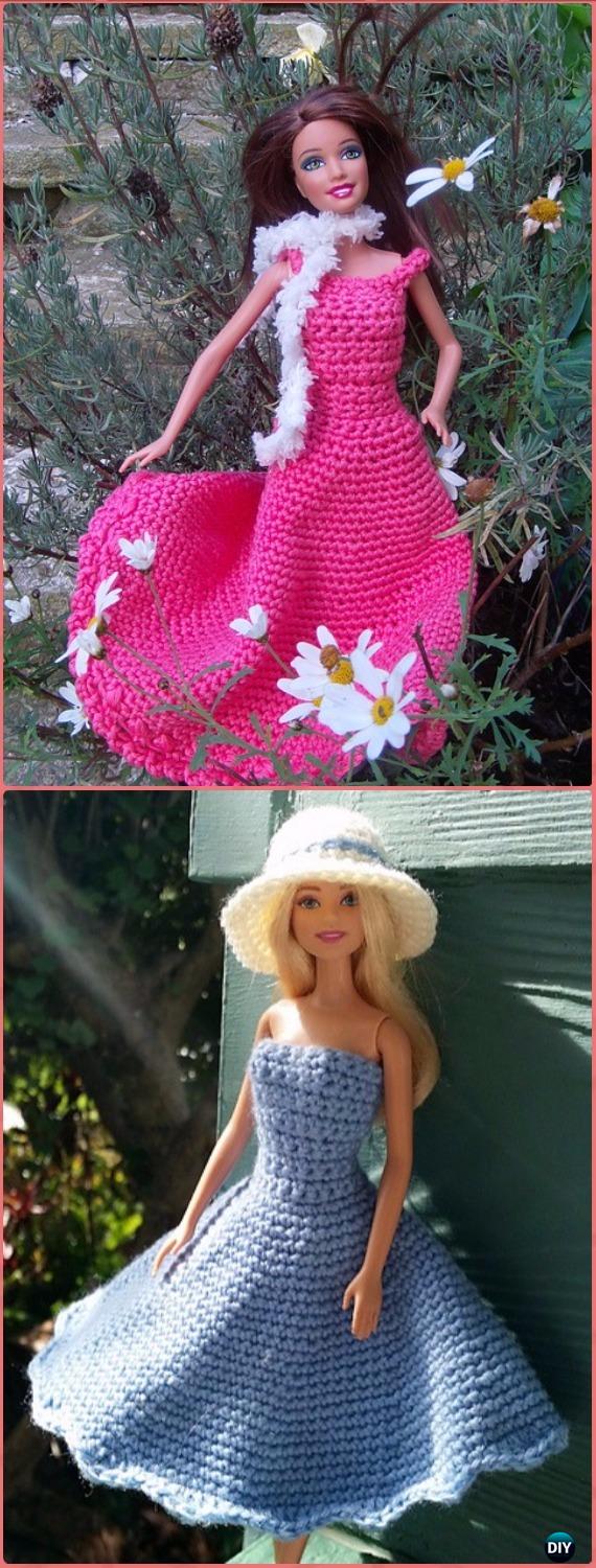 Crochet Barbie Fashion Doll Clothes 