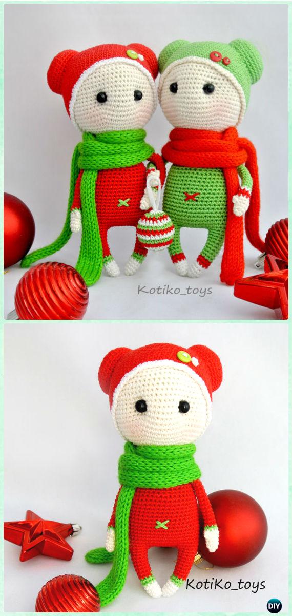 Amigurumi Crochet Christmas Holiday Doll Free Pattern - Crochet Doll Toys Free Patterns