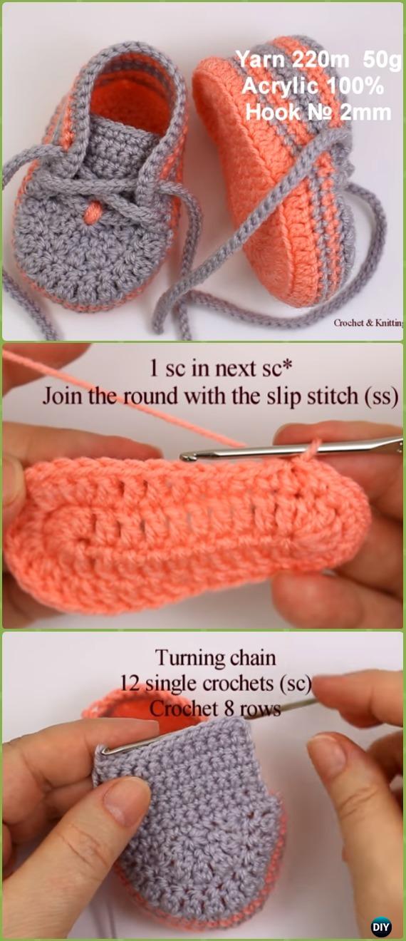 crochet sneaker slippers pattern