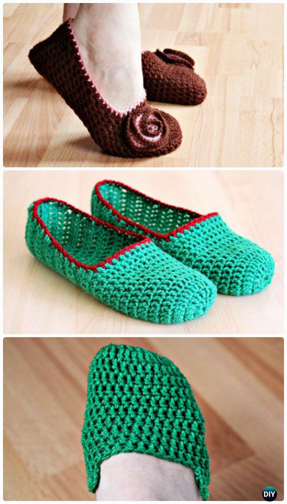 Crochet Women Slippers Free Patterns 