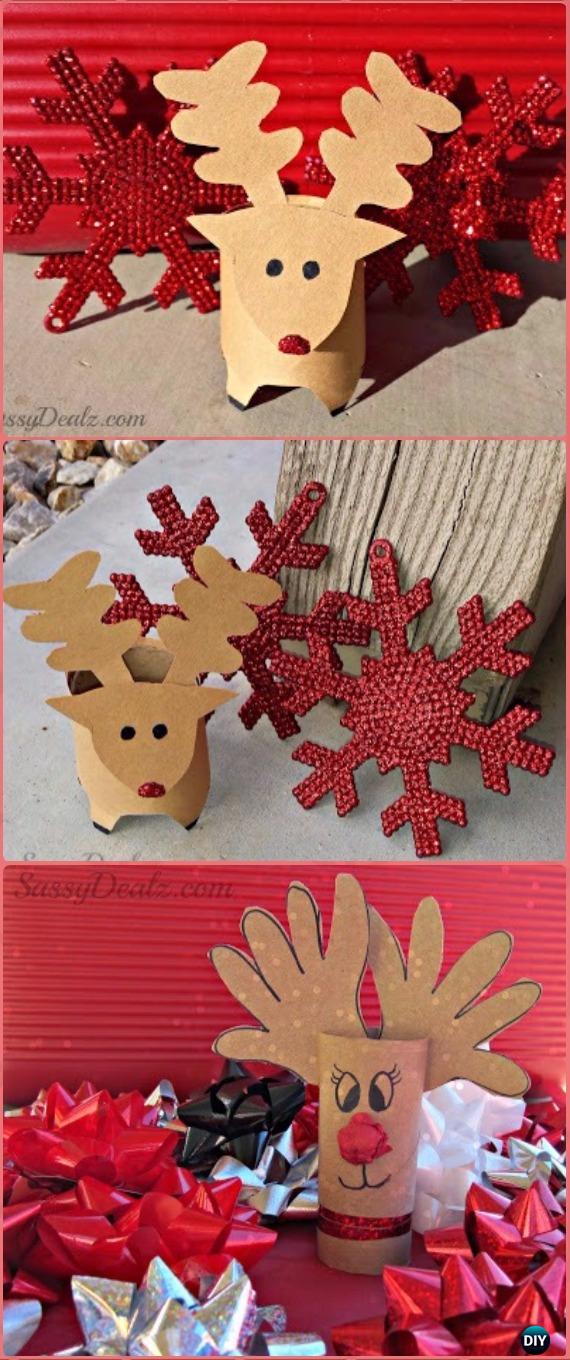 DIY Toilet Paper Roll Reindeer Tutorial - Paper Roll Christmas Craft Ideas & Projects