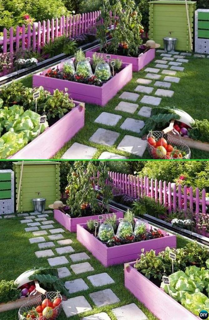 Paint Pallet Garden Edging - 20 Creative Garden Bed Edging Ideas Projects Instructions