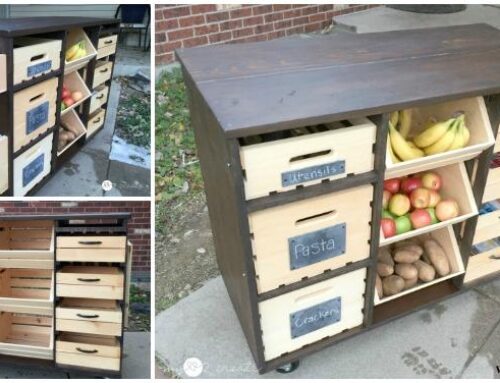 DIY Kitchen Island with Pantry Storage [Free Plan]