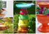 These DIY Clay Pot Bird Feeders Are Eye Catching In Your Garden DIY Terracotta Flower Clay Pot Bird Feeder Projects Instructions
