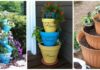 DIY Flower Clay Pot Tower Projects for Garden DIY Flower Clay Pot Tower Projects for Garden