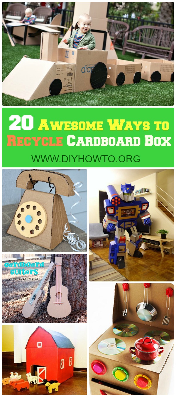 20 Awesome Ways to Recycle Cardboard Box for Kids