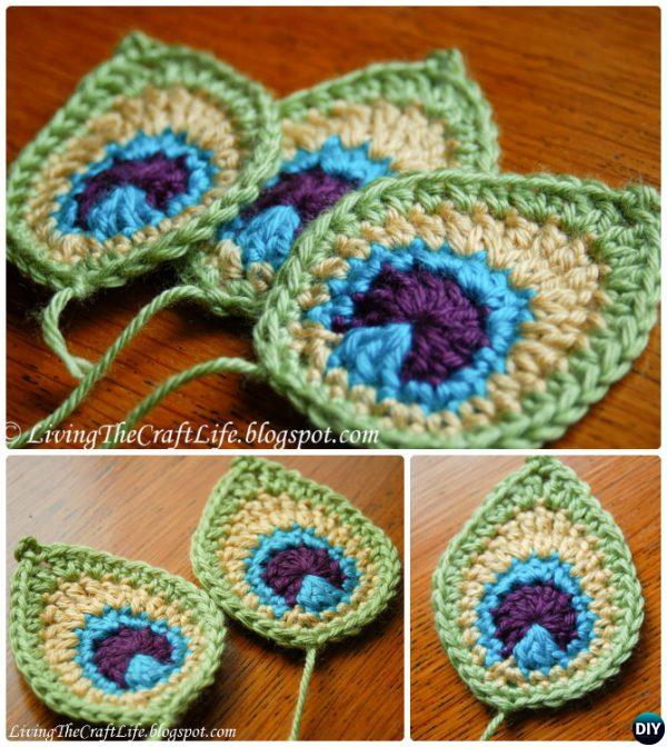 Crochet Peacock Feather Free Patterns