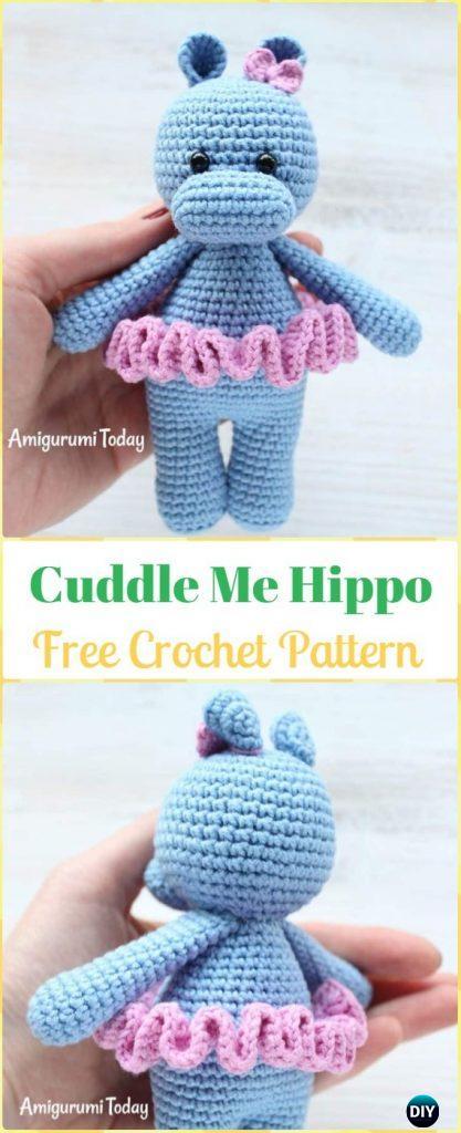 Amigurumi Crochet Hippo Toy Softies Free Patterns