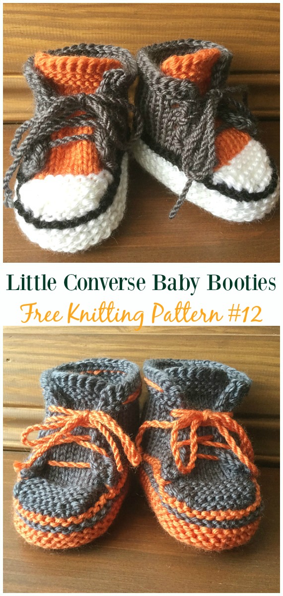 knitted converse baby booties