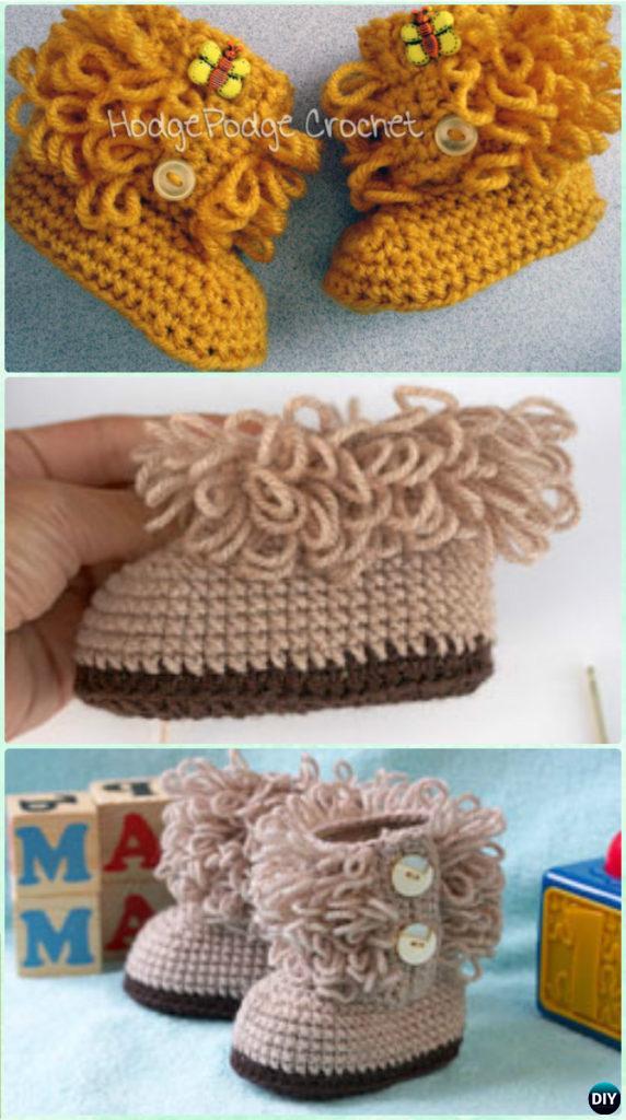 Crochet Ankle High Baby Booties Free Patterns Tutorials