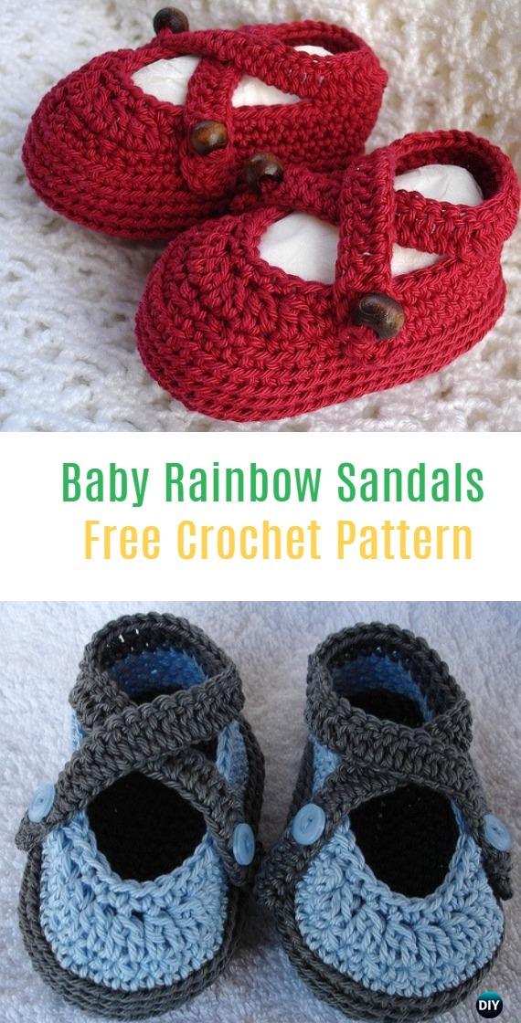 Crochet Baby Booties Slippers Free Patterns Instructions