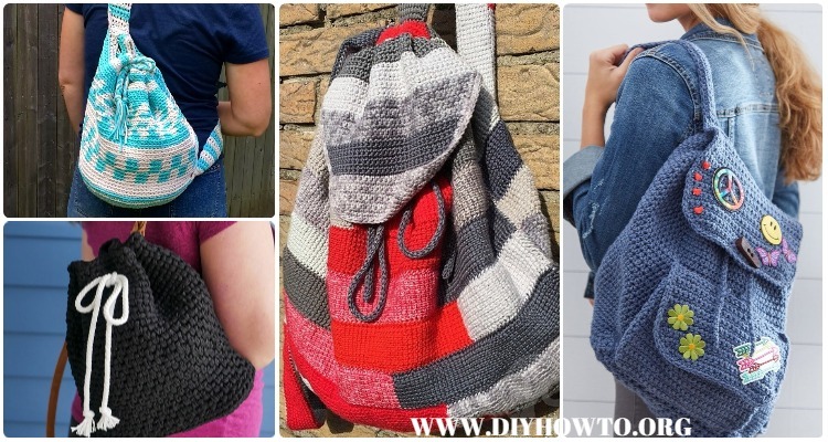 Backpack Crochet Free Pattern - tshirt yarn and crochet patterns