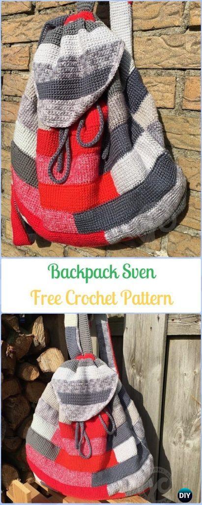 Crochet Backpack Free Patterns for Big Kids&Adults