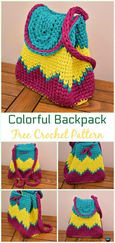 Crochet Backpack Free Patterns for Big Kids&Adults