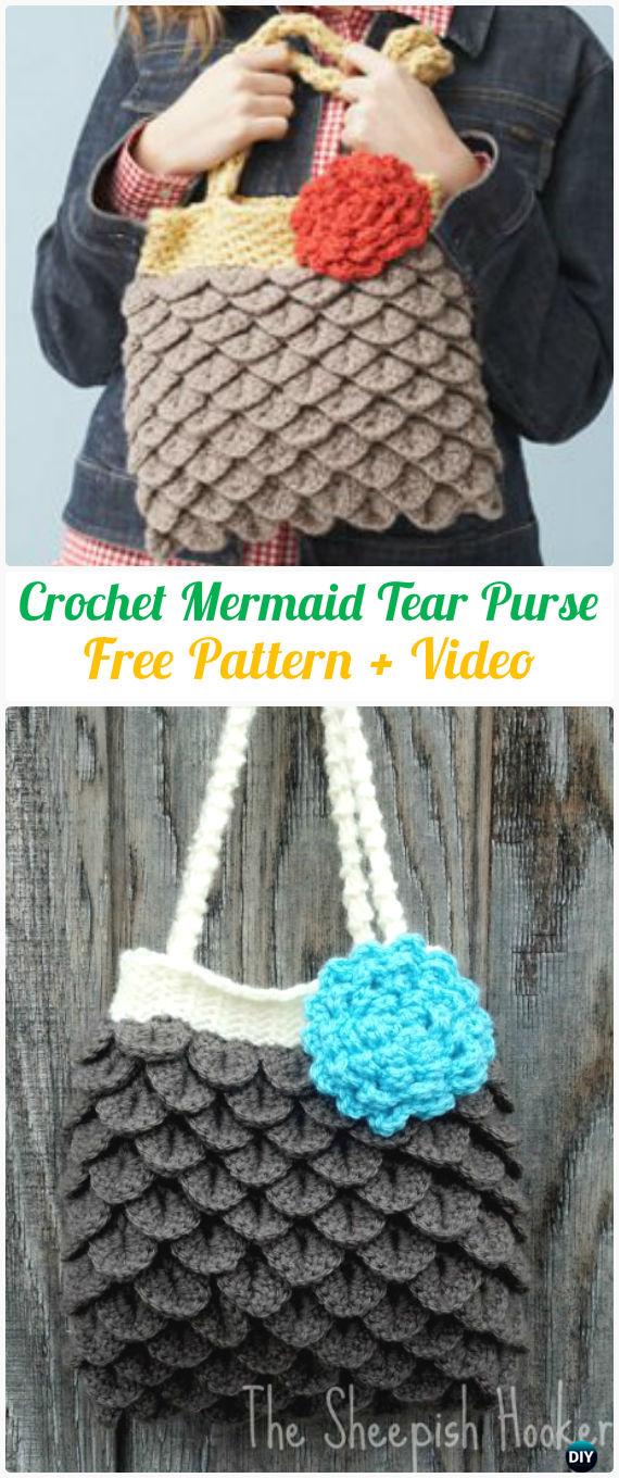 crochet crocodile stitch purse free pattern