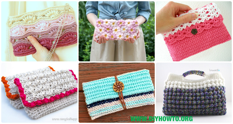 25 Free Crochet Clutch Bag Patterns For Ladies - DIYnCrafty