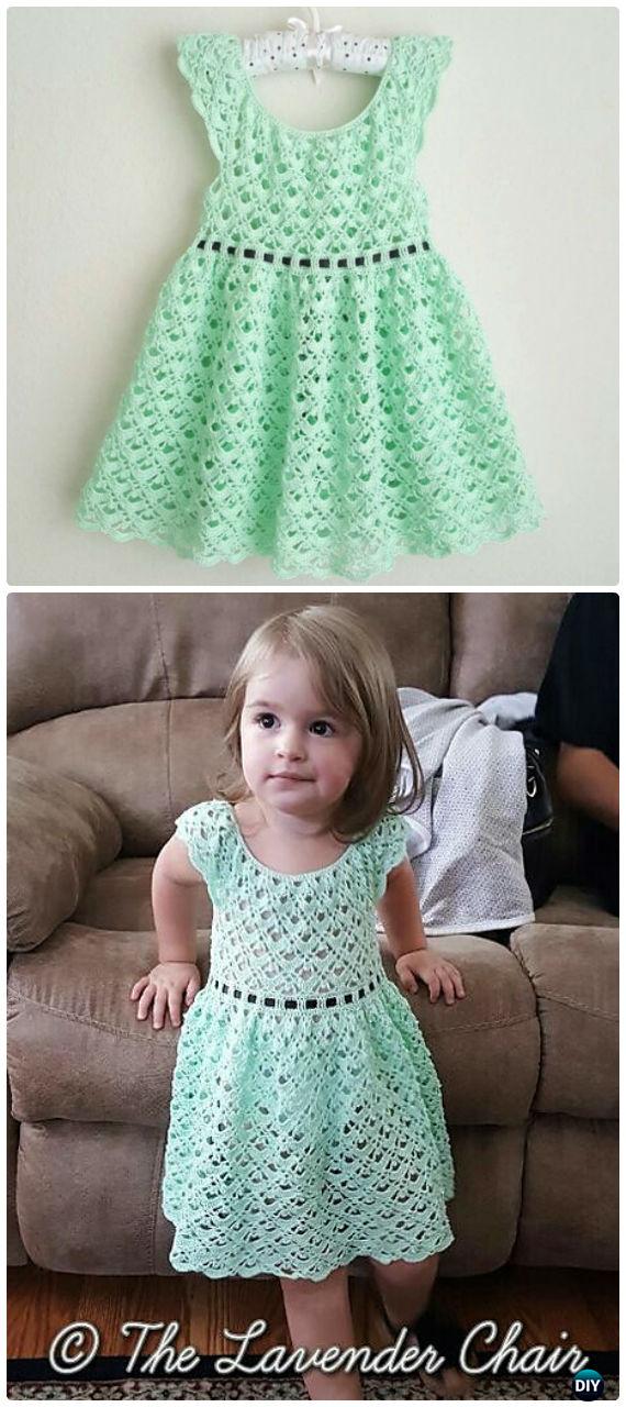 Gemstone Lace Toddler Dress  Crochet Free Pattern - #Crochet Girls #Dress Free Patterns