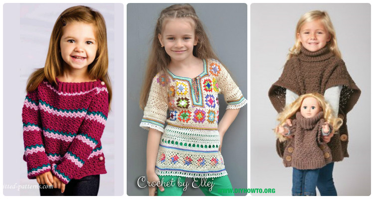 Crochet Kids Sweater Tops Free Patterns