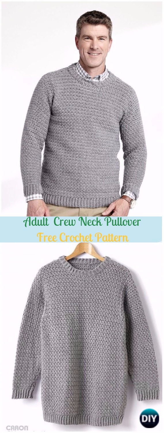 Crochet Men Sweater Free Patterns Tutorials