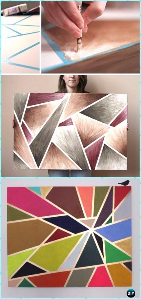easy canvas tape painting