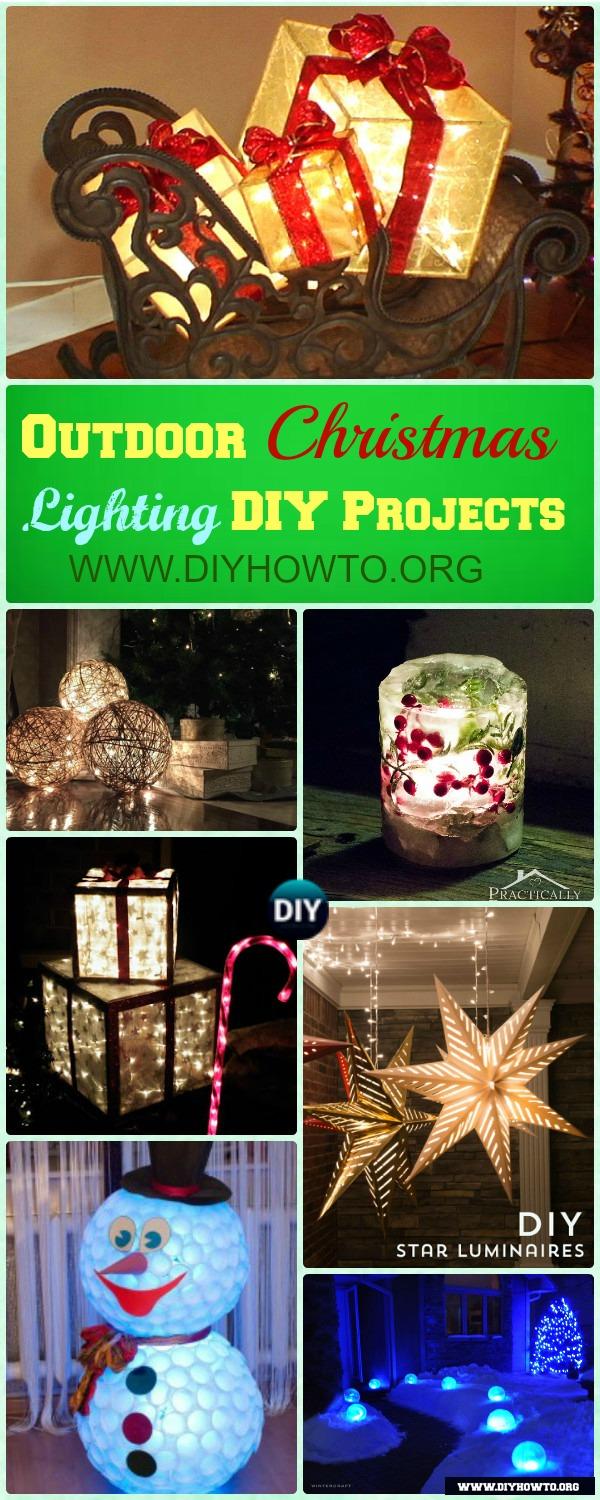 DIY Outdoor Christmas Lighting Craft Ideas