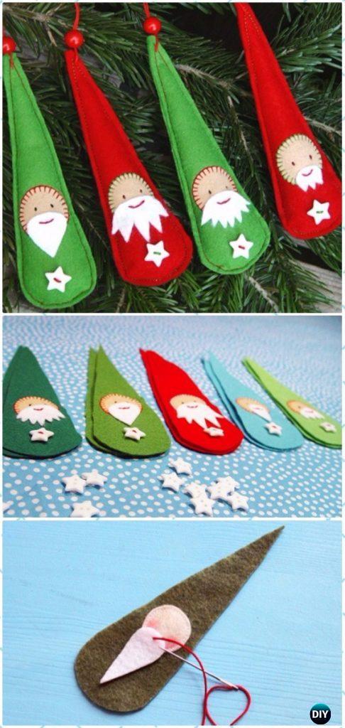 DIY Felt Christmas Ornament Craft Projects Instructions