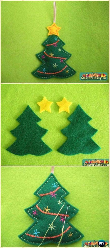 DIY Felt Christmas Ornament Craft Projects Instructions