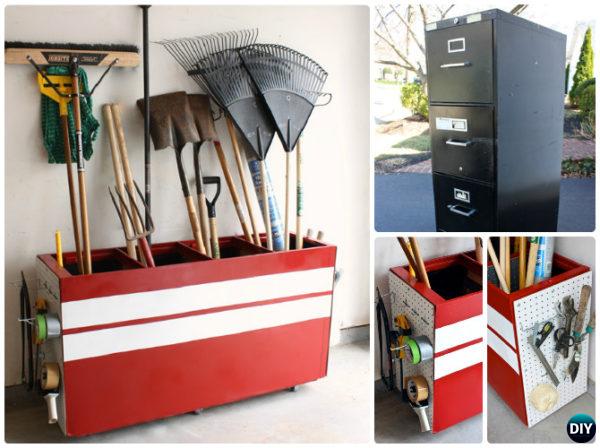 Diyhowto Diy File Cabinet Garden Tool Storage Box Instruction Diy