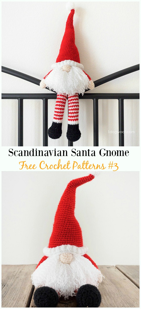 Free Amigurumi Gnome Toy Softies Crochet Patterns