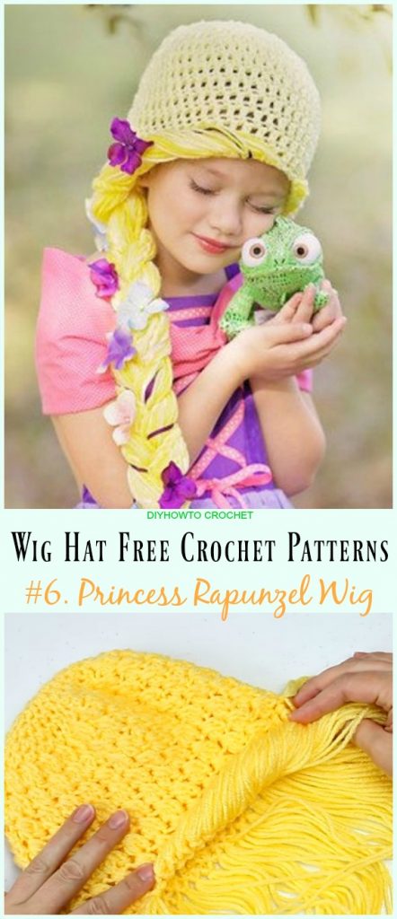 Wig Hat Free Crochet Patterns For Halloween